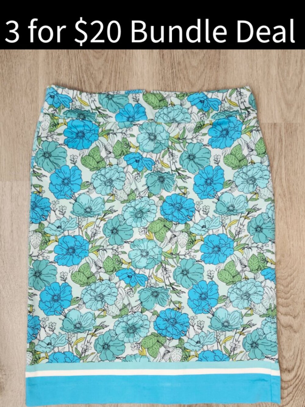 Talbots Floral Pencil Skirt size 4 Talbots Blue Green Retro